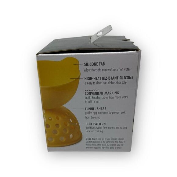 OXO 11207000 Good Grips Silicone Egg Poachers Set of 2 Yellow New - Picture 2 of 5